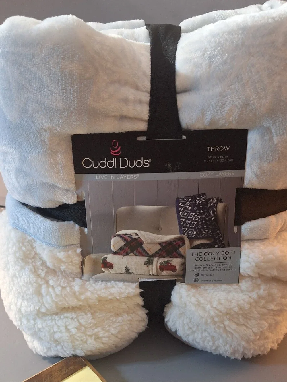 Cuddl Duds Blue Snowflake Throw is a cozy and stylish